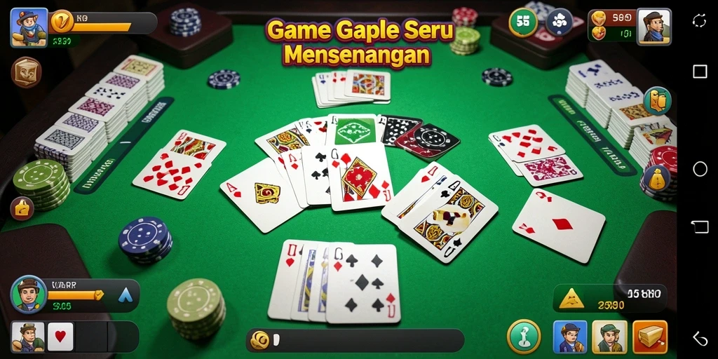 Tampilan gameplay Gaple yang seru dan interaktif.