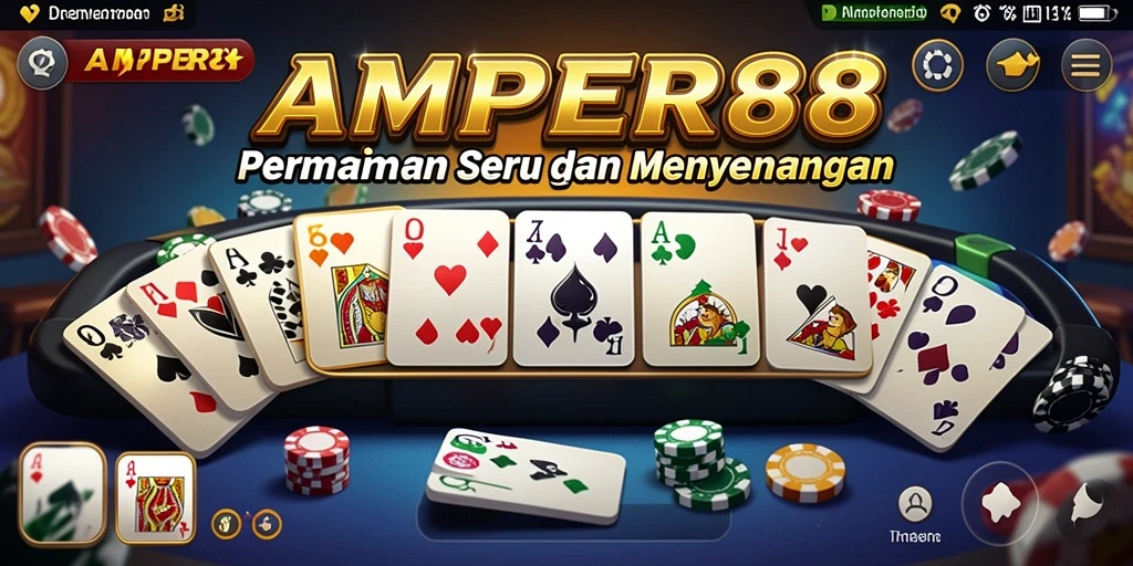Screenshot gameplay AMPER88 menampilkan aksi seru permainan Domino.