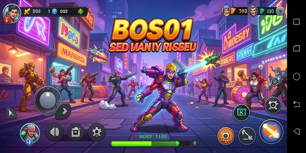 Tampilan gameplay seru dan grafis menarik dari BOS01.