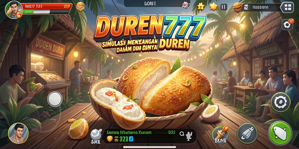Gameplay seru DUREN777 dengan manajemen kebun duren.