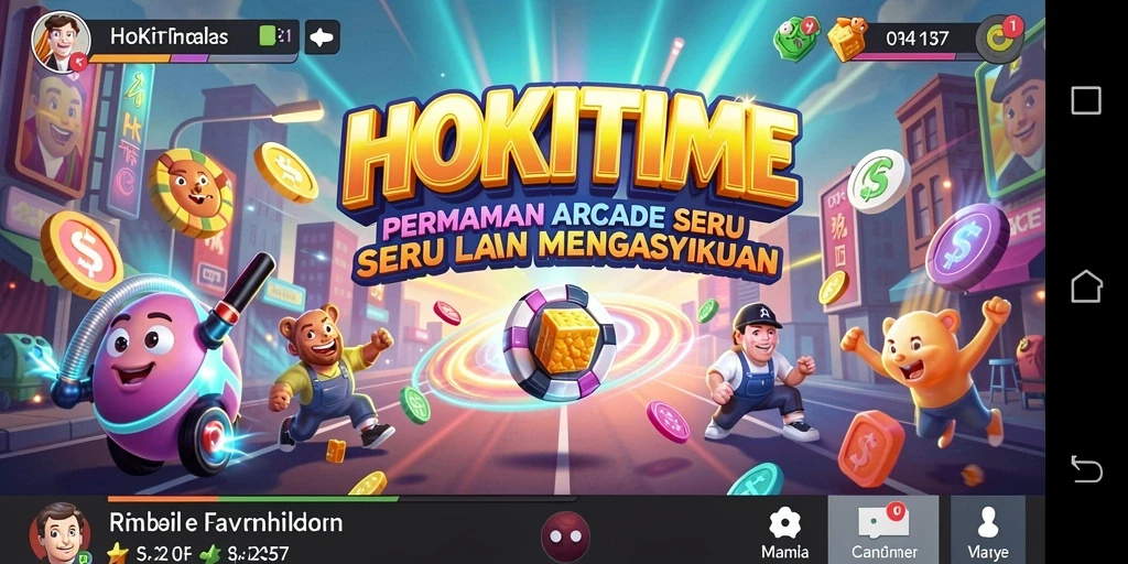 Tampilan seru gameplay HOKITIME dengan tantangan Arcade.
