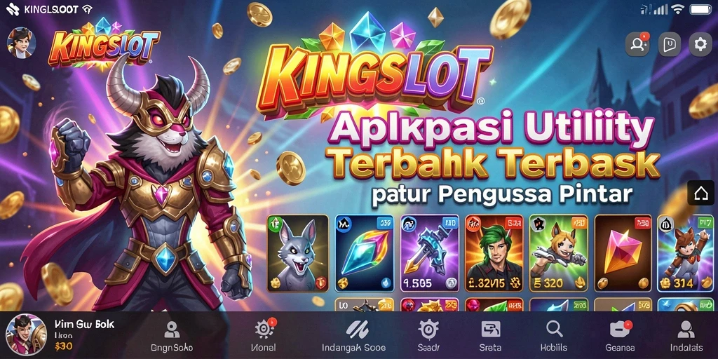 Tangkapan layar KINGSLOT menampilkan fitur-fitur Utility yang memudahkan pengguna.