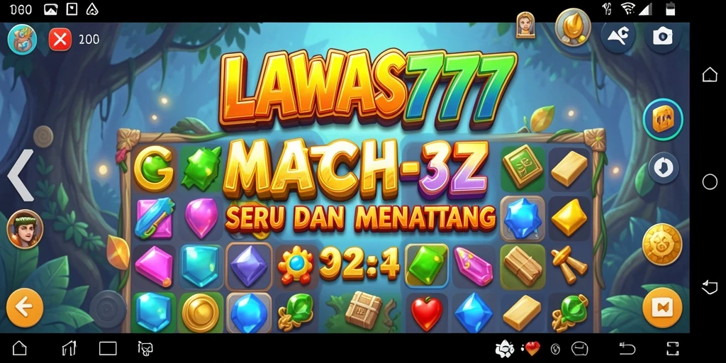 Tampilan permainan LAWAS777 yang menarik dalam format match-3.