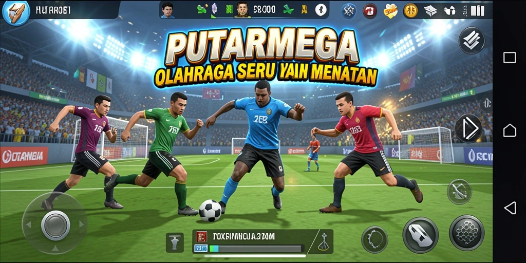 Tampilan menakjubkan dari gameplay PUTARMEGA yang seru dan kompetitif.