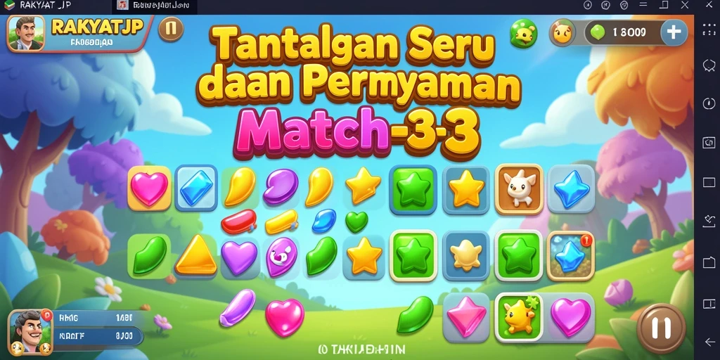 Tampilan gameplay RAKYATJP yang penuh warna dan seru.