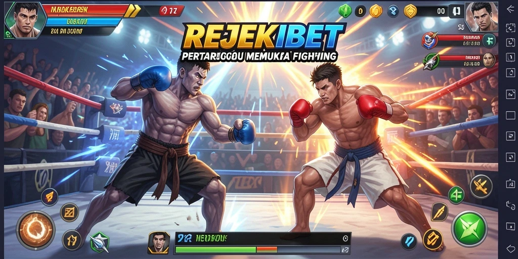 Screenshot gameplay REJEKIBET menampilkan aksi pertarungan yang seru dan mendebarkan.
