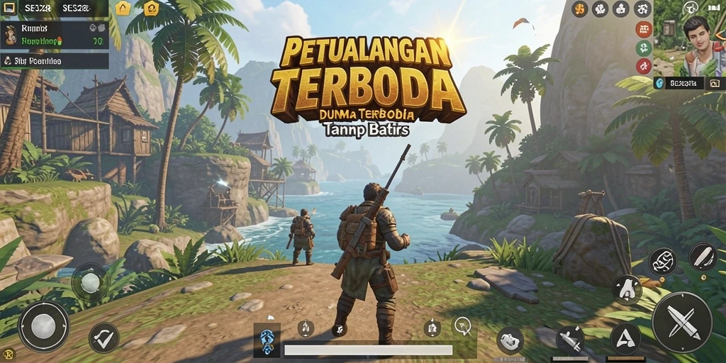 Screenshot SE328 menampilkan momen petualangan di dunia terbuka.