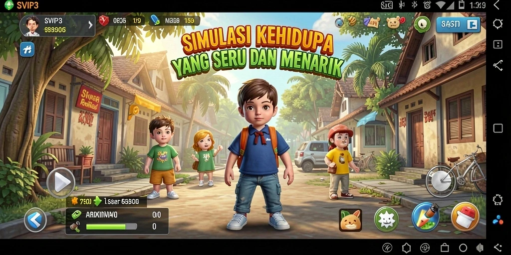 Tampilan gameplay SVIP3 yang menarik dan mendetail.