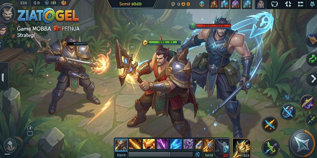Tangkapan layar gameplay ZIATOGEL yang menunjukkan pertempuran seru di arena.
